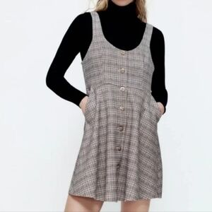 Zara Faux Suede Mini Dress sz XS